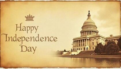 Happy independence day celebration poster greeting card