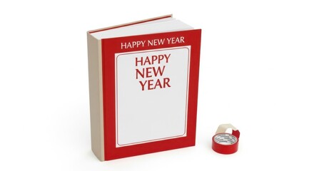 Happy New Year Book Celebration Festive Greeting