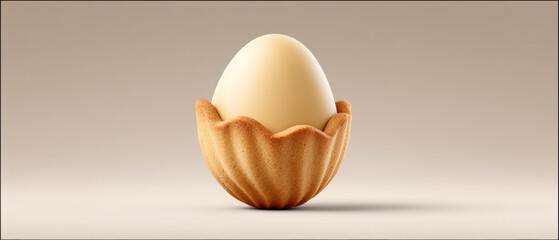 Whimsical Egg Shell with a Single Egg Inside - A Unique Graphic Resource Design Layout for Creative Projects