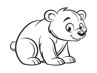 Fototapeta premium Teddy bear vector illustration outline drawing. Beautiful teddy bear outline. Beautiful teddy bear outline design