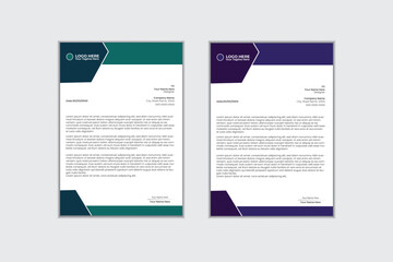 Modern corporate letterhead template design for your project, vector design.