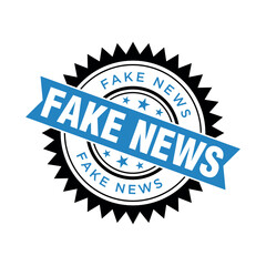 Obraz premium Fake News Rubber Stamp Vector Template