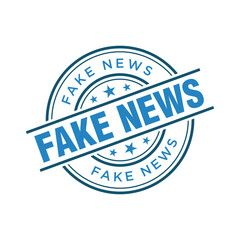 Fake News Rubber Stamp Vector Template