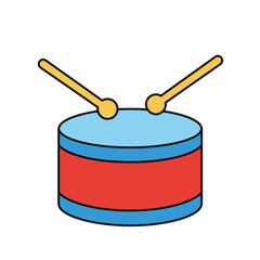 vector illustration of drum