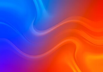 Obraz premium Abstract Blue and Orange Swirling Wave Background