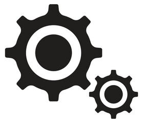 Gear icon set. Gear Settings symbol, cogwheel. Functions symbol. Settings icon vector Illustration