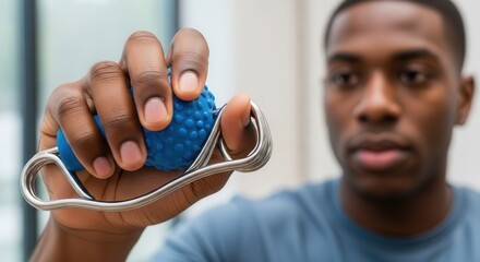 Strength training with hand grip exerciser