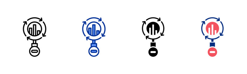 Business Impact icon sheet multiple style collection