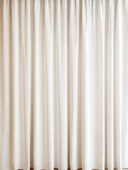 Elegant ivory curtain background with subtle fabric texture. Perfect for soft, calm design and decoration.