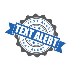Text Alert Rubber Stamp Vector Template