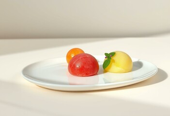 Sorbet trio on minimalist plate