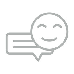 Uplifting Message Vector Line Grey Icon Design