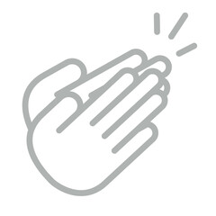 Obraz premium Clapping Vector Line Grey Icon Design