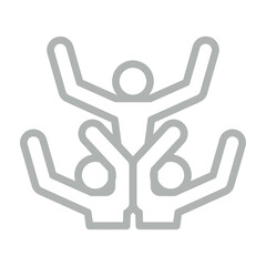 Cheerful Vector Line Grey Icon Design