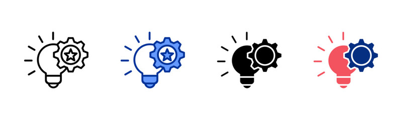 Innovation icon sheet multiple style collection