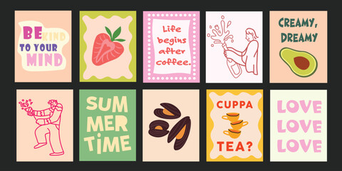 Banner designs for food branding with seasonal fruit and light celebration energy.

