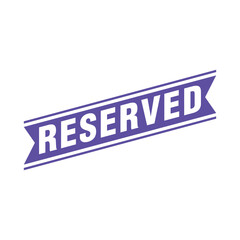 Reserved Letter Rubber Stamp Vector Template