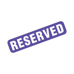 Reserved Letter Rubber Stamp Vector Template