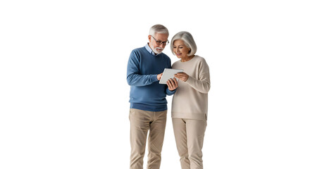 Seniors on a tablet
