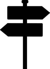 road sign icon in flat isolated on transparent background