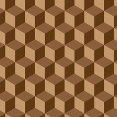 abstract brown cube simple pattern design