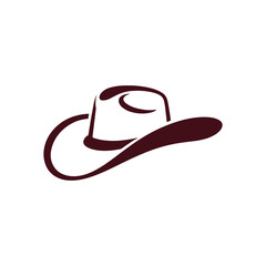 Unique cowboy and hat logo Modern and minimalist vector and abstract logo