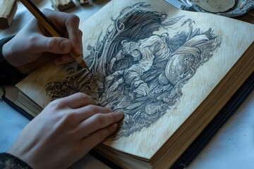 Illustrator draws the cover and deals with the internal filling of the book
