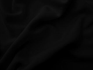 Black cloth blackground. Dark wavy fabtic