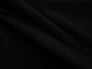 Black cloth blackground. Dark wavy fabtic