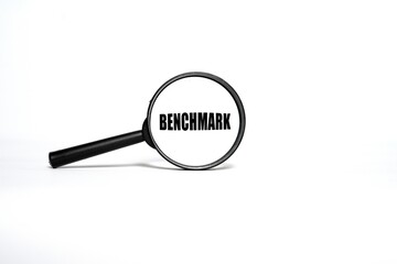 A magnifying lens highlighting the text 