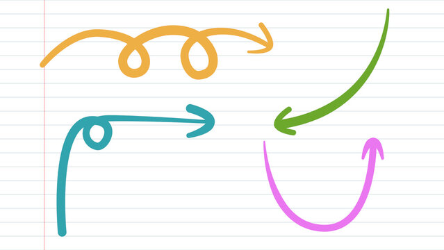 Colorful Hand Drawn Arrows