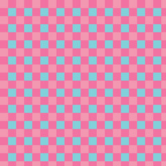 Cheerful Pink and Blue Checkered Pattern