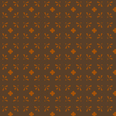 Brown and Orange Floral Pattern Design