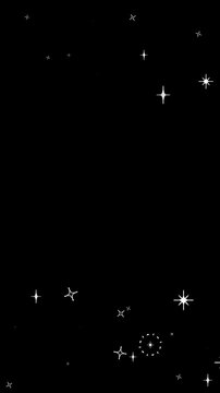 Vertical animation of hand-drawn objects - Sparkling