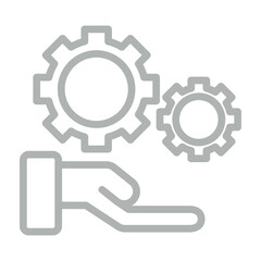 Assistant Settings Vector Line Grey Icon Design