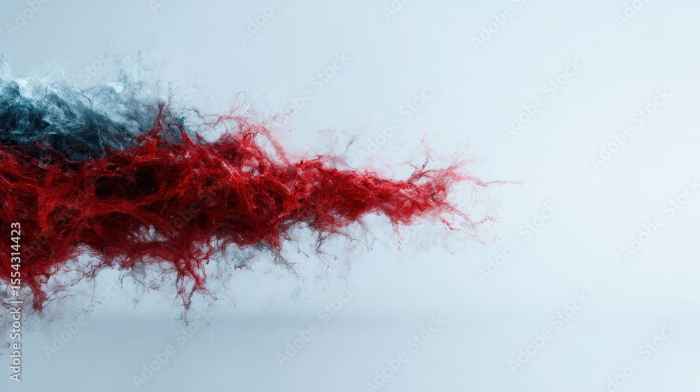 Poster a captivating abstract image portraying a flow of vibrant red and grey colors, blending seamlessly a