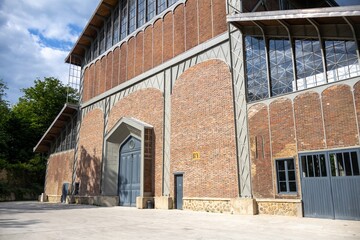 old brick building with windows