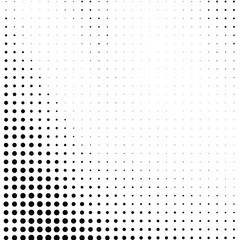 Abstract wave lines halftone pattern. Black and white vector illustration	
