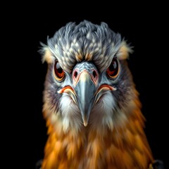 Fototapeta premium Intense Falcon Portrait with Piercing Eyes and Fierce Gaze