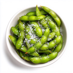 Steamed edamame with sea salt