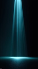 Beam of light shining in darkness creating a serene and mystical atmosphere