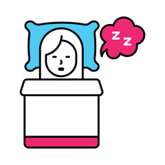 Sleep latency  Vector Filled outline illustration style icon. EPS 10 file