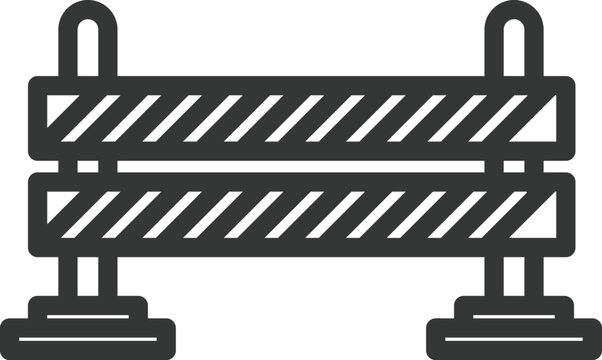 Barrier access to work safety vector icon illustration concept