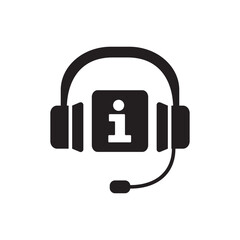 headset headphone icon. customer service icon. help and support symbol. icon symbol compatible for technical support, service hotline, information center. vector illustration.