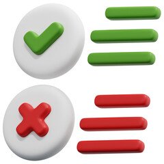 Fototapeta premium 3D Result List Icon