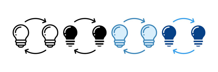 Exchange Icon Set Multiple Style Collection