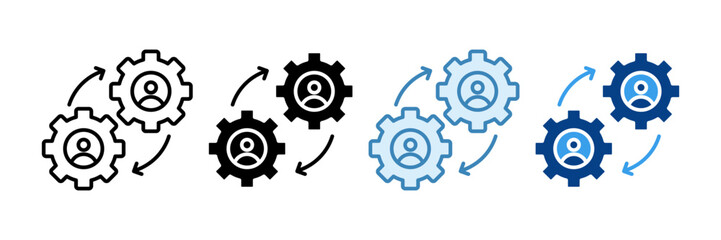 Team Dynamics Icon Set Multiple Style Collection