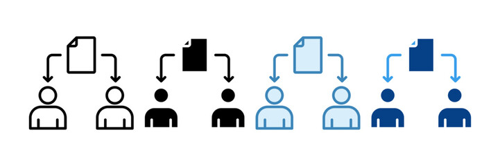 Task Delegation Icon Set Multiple Style Collection