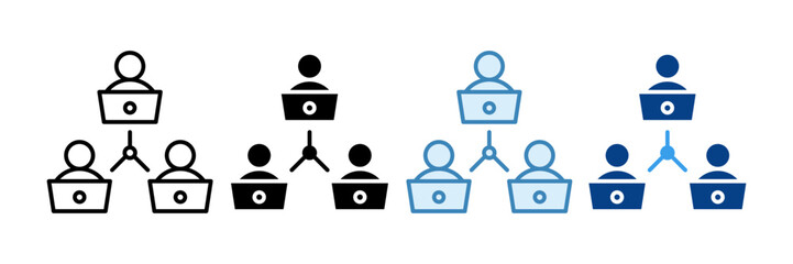Group Work Icon Set Multiple Style Collection