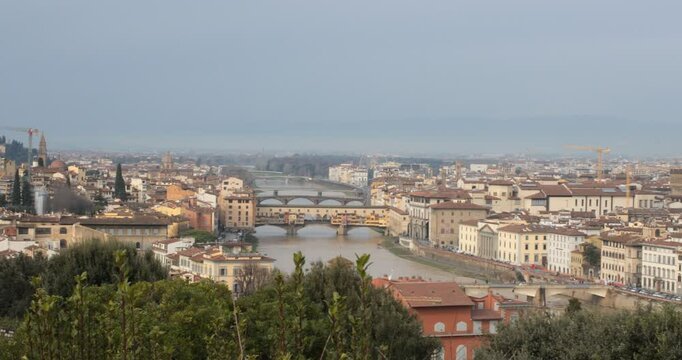 view of florence from ponte vecchio